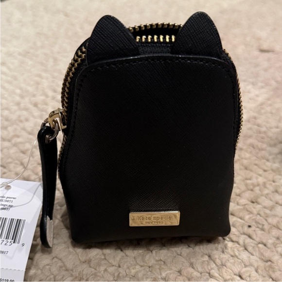 Kate Spade Black and Gold Mini Pouch - Picture 2 of 5